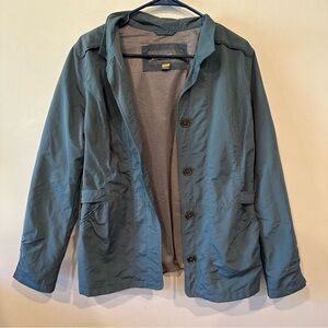 Eddie Bauer Travex blue button closure breathable windbreaker women’s large